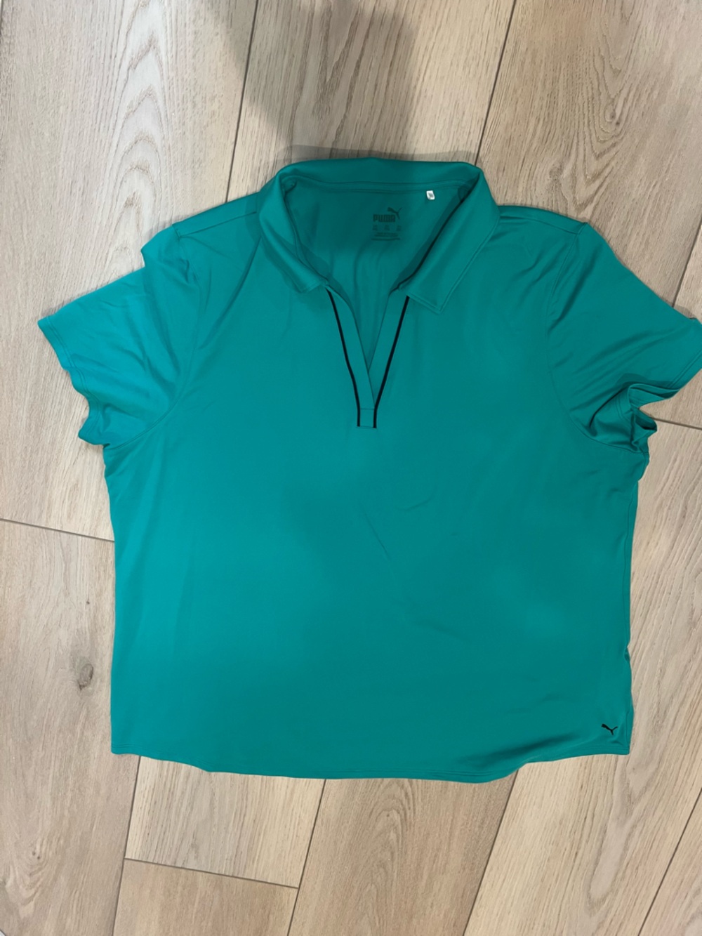 Puma Women’s Teal Short-Sleeve Polo Shirt